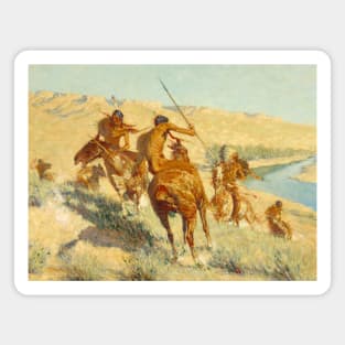 Episode of the Buffalo Gun by Frederic Remington Magnet